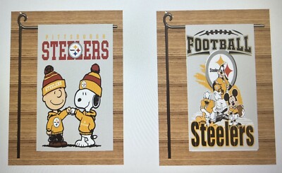 Garden Flag 12x18 NFL Football Steelers Handmade Double Sided