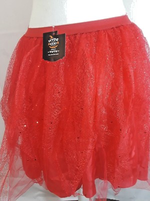 Hyde EEk Boutique High Low Glitter Holiday Red Tutu