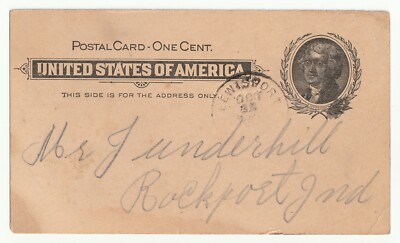 Antique Postal Card Set of 3 Undivided Occupational Letters IN KY 1901 Postmarks