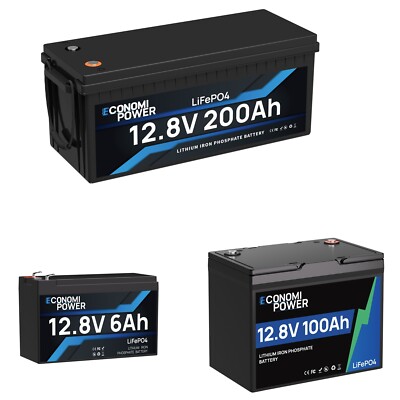 12V 100Ah/200Ah LiFePO4 Lithium Batterie BMS Deep Cycle für Solar Boot Wohnmobil