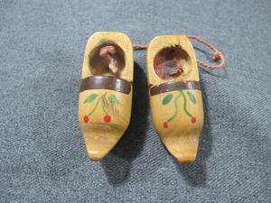 miniature wooden clogs