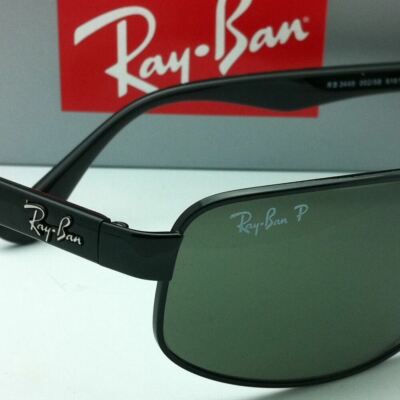Polarized RAY-BAN Sunglasses RB 3445 002/58 64-17 130 Black Frame