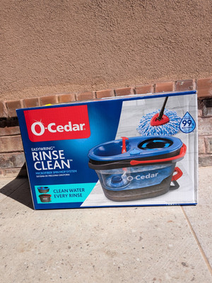 O-Cedar Rinse N Clean Spin Mop With Bucket - Black (168534)