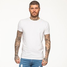 Enzo T shirt Mens Slim Fit Casual Plain Cotton Crew Neck Tee Short Sleeve Top