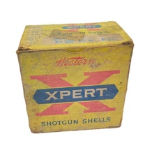 EMPTY Older Western Xpert 12 Gauge Shotgun Shell Ammo Box 6 Shot 2540-XX