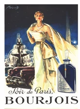 PUB PARFUM " SOIR de PARIS " de " BOURJOIS "   1958   (2)