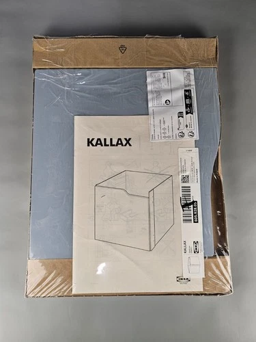 IKEA KALLAX Insert With Door, Wave Shaped Light Grey Blue 33x33 cm Brand
