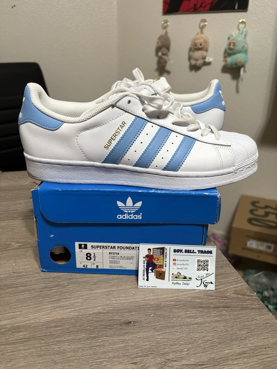 Las mejores ofertas en Adidas Superstar Foundation White Light Blue | eBay