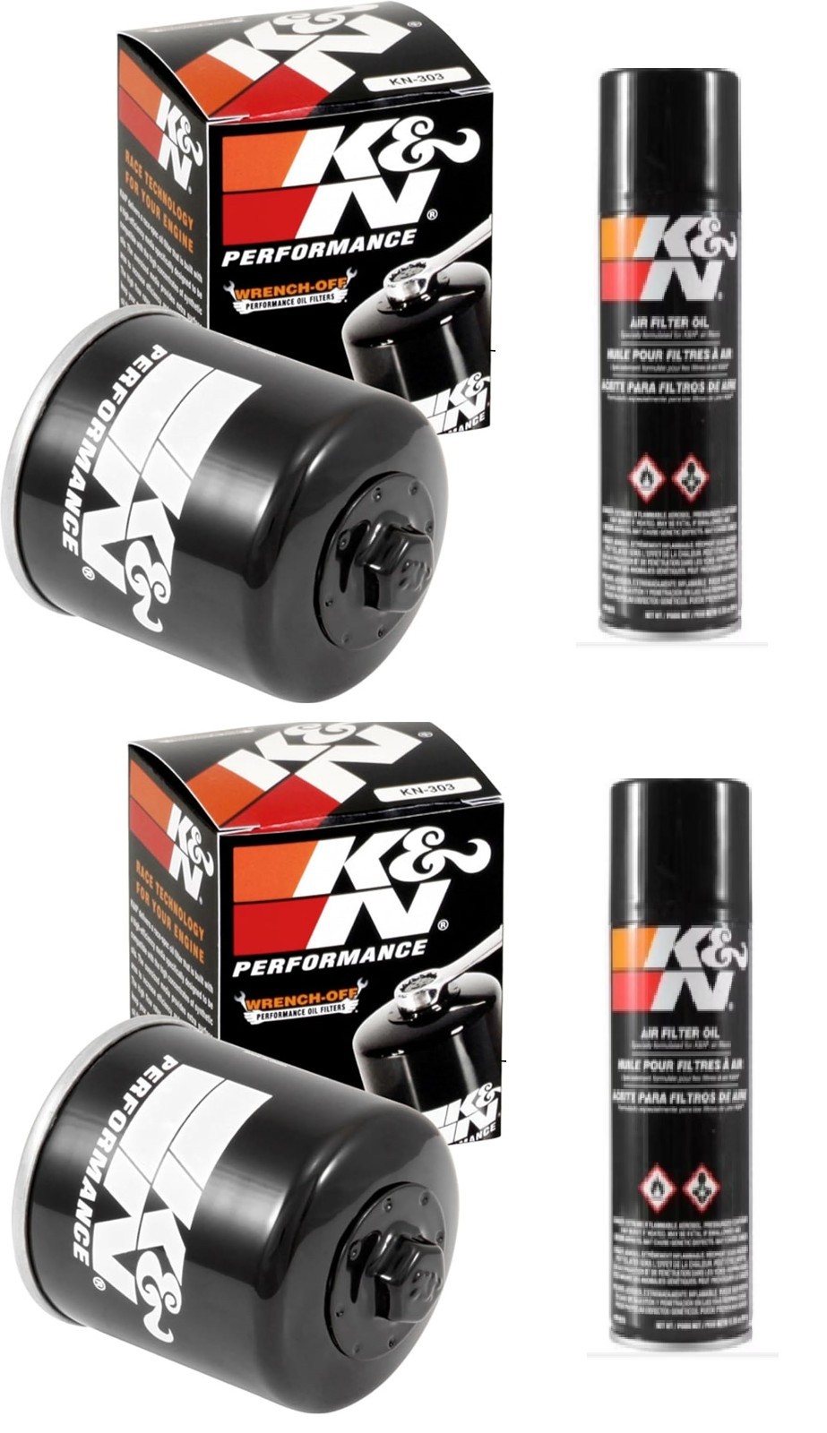 , 303 Motorcycle Oil Filter (pack Of 2)