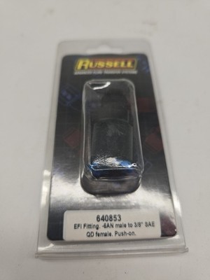 Russell 640853 EFI Fitting 6 AN Male to 3/8'' SAE OD Female Push On