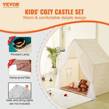 VEVOR Kids Play Tent,Kids Tent for Kids 1-5 Years Old,Toddler Tent with Mat and