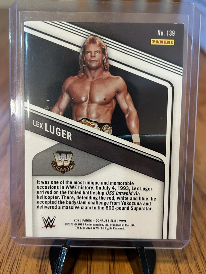 2023 Donruss Elite WWE Lex Luger Legends Base Aspirations Red #D /53 #139 - Image 2 of 2
