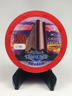 TROPICANA CASINO CHIP 5000 NCV LAS VEGAS NEVADA CR #22 RATED L ($75 $99) 1996