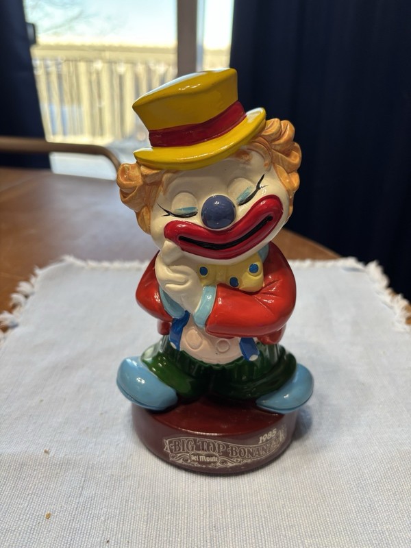 1985 Del Monte Foods Advertising PROMO BIG TOP BONANZA Retro CLOWN COIN BANK VTG