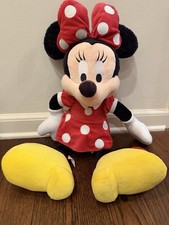 Disney Minnie Mouse Large Plush Stuffed Animal Red Polka Dot Dress 2008