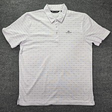 Travis Mathew Polo Shirt Mens XL White Golf Short Sleeve Pima Cotton Blend