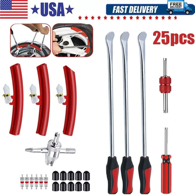 #ad #ad 25 PCS Motorcycle Bike Tire Changing Tool Steel Tire Spoon Lever Iron Tool Kits. $11.99