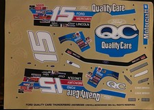  15 Lake Speed Motorcraft Thunderbird 1994 1/64th HO Scale Model Car Decals