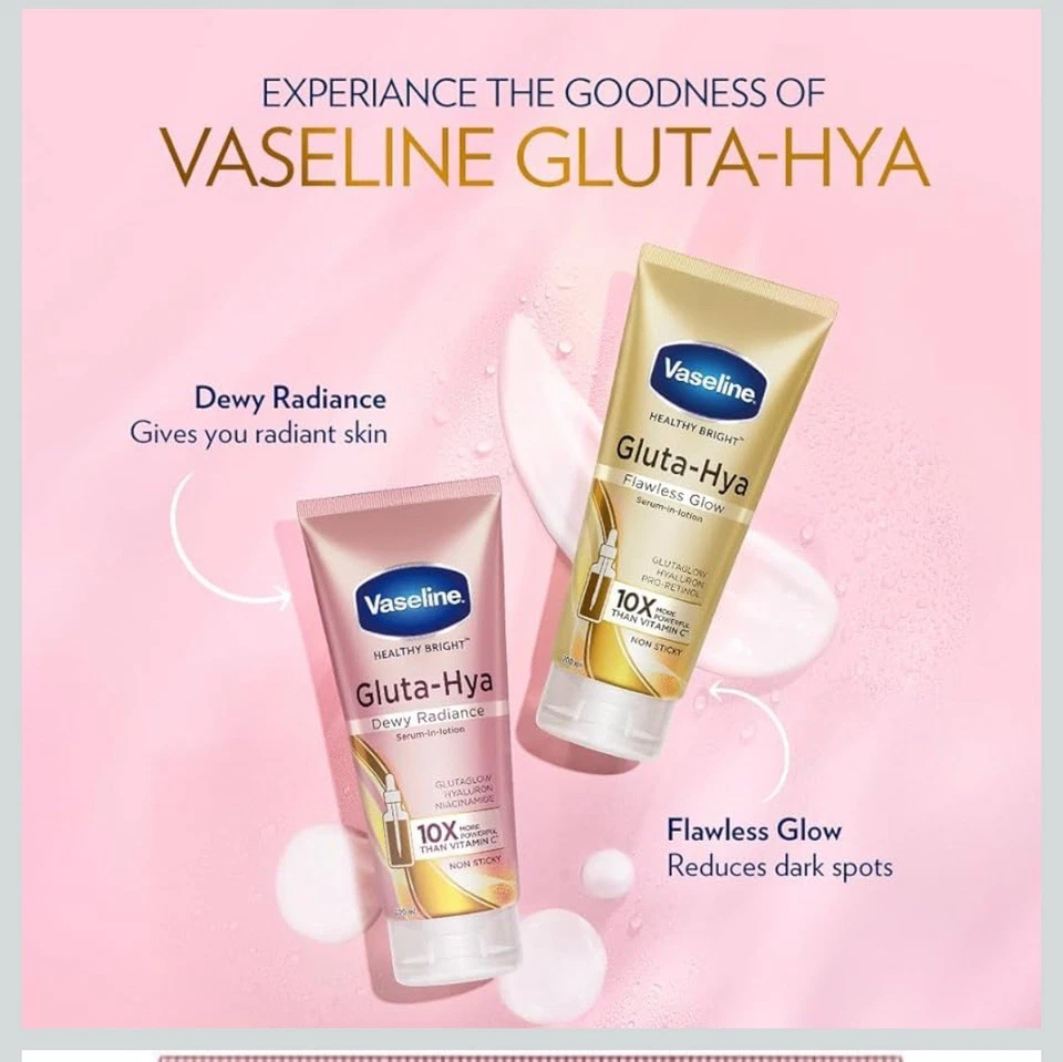 Vaselina Gluta-Hya Brillo Impecable, 200Ml + Resplandor Gluta-Hya Rocío, Loción 200Ml Foto 3 de 4