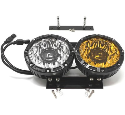 Letric Lighting Co.DB7 Doppel 7in. Road Schiebe Scheinwerfer Set Motorrad