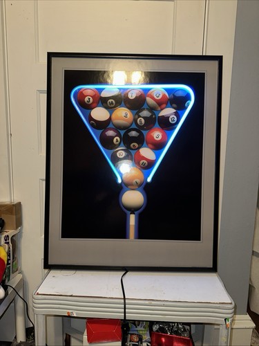 VTG 1992 Neon Pool Rack Light. Working Condition. See Photos.