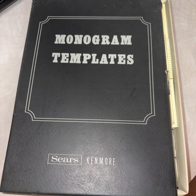 #ad Vtg Sears Kenmore Monogram Templates Sewing Machine Attachment Accessories $19.00