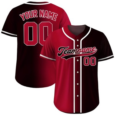Custom Gradient Baseball Jersey, Personalized Team Name Number
