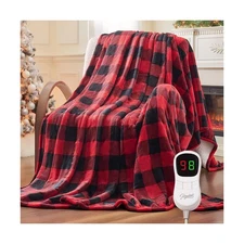 Homemate Electric Blanket Heated Throw - 50“x60“ Ultra Soft Cozy Fla