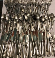 21 Lbs Silverware 200+ pcs Stainless Lot Mixed Patterns Spoon Forks Knives