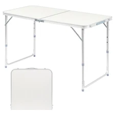 Aluminum Folding Table 4 ft Portable Indoor Outdoor Picnic Party Camping Tables