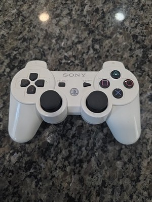 Sony PlayStation 3 PS3 Sixaxis DualShock3 White OEM Controller - Tested