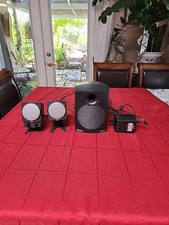 Boston ACOUSTICS BA745 Computer Speakers w/Subwoofer 2 SATELLITES PwrCORD WORKS