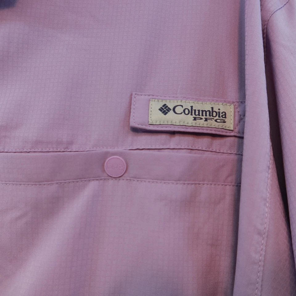 Camisa de pesca COLUMBIA PFG manga larga púrpura orquídea manga larga ventilada, talla XL Foto 4 de 4