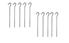 10x Zelt Heringe 30 cm Zeltnagel Erdnagel Zeltpflock verzinkt aus Stahl glatt
