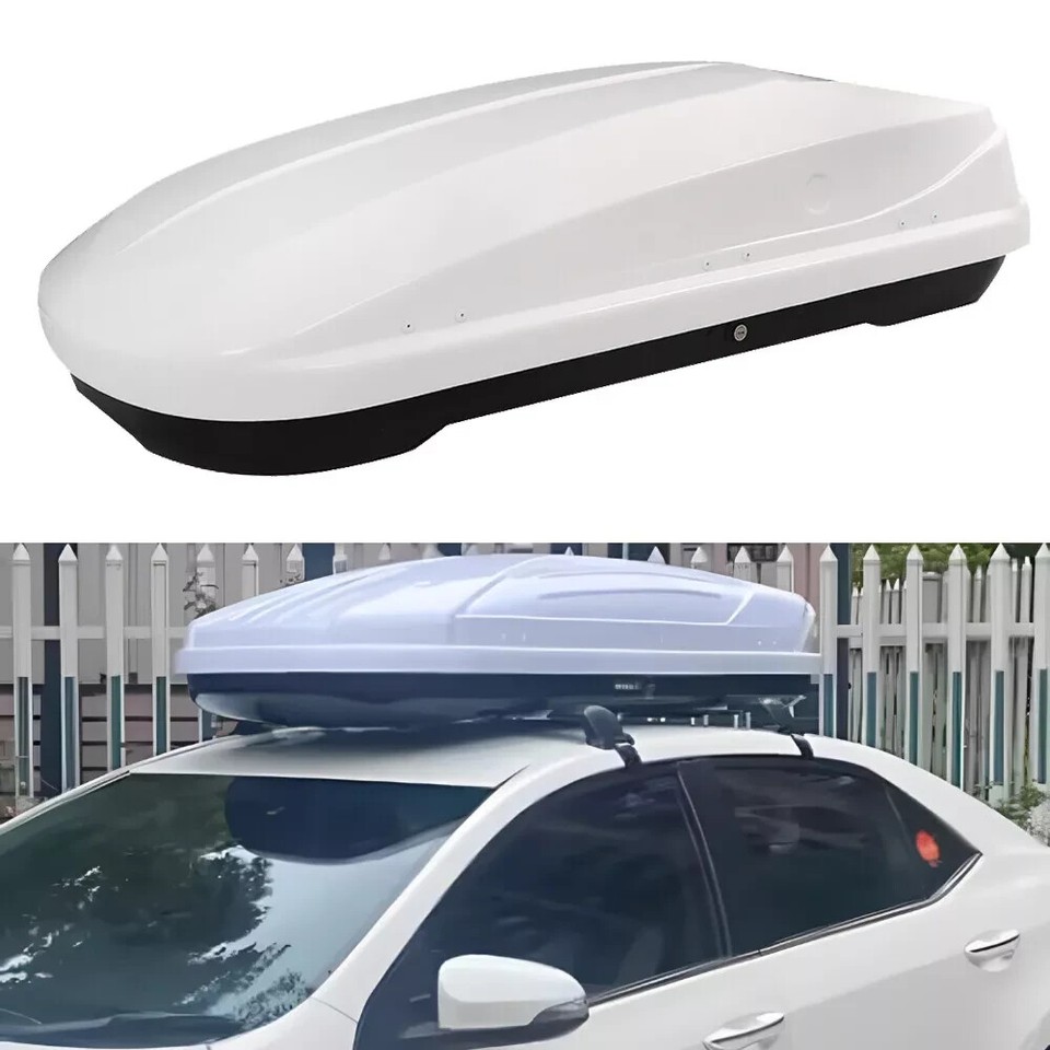 New 14 ft³ ABS Car Roof Top Box Cargo Luggage Carrier 2 Locks Toolless