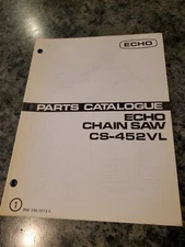 Echo Chain Saw CS452EVL Parts Manual Chainsaw 1980s 