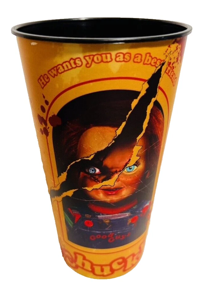 2 LOT - CHUCKY Child's Play Horror Party Plastic Cup 32 oz. - Image 3 of 4
