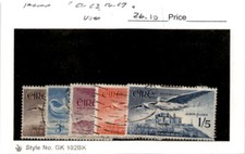 Ireland, Postage Stamp, #C1-C3, C6-C7 Used, 1948-54 Airmail (BL)