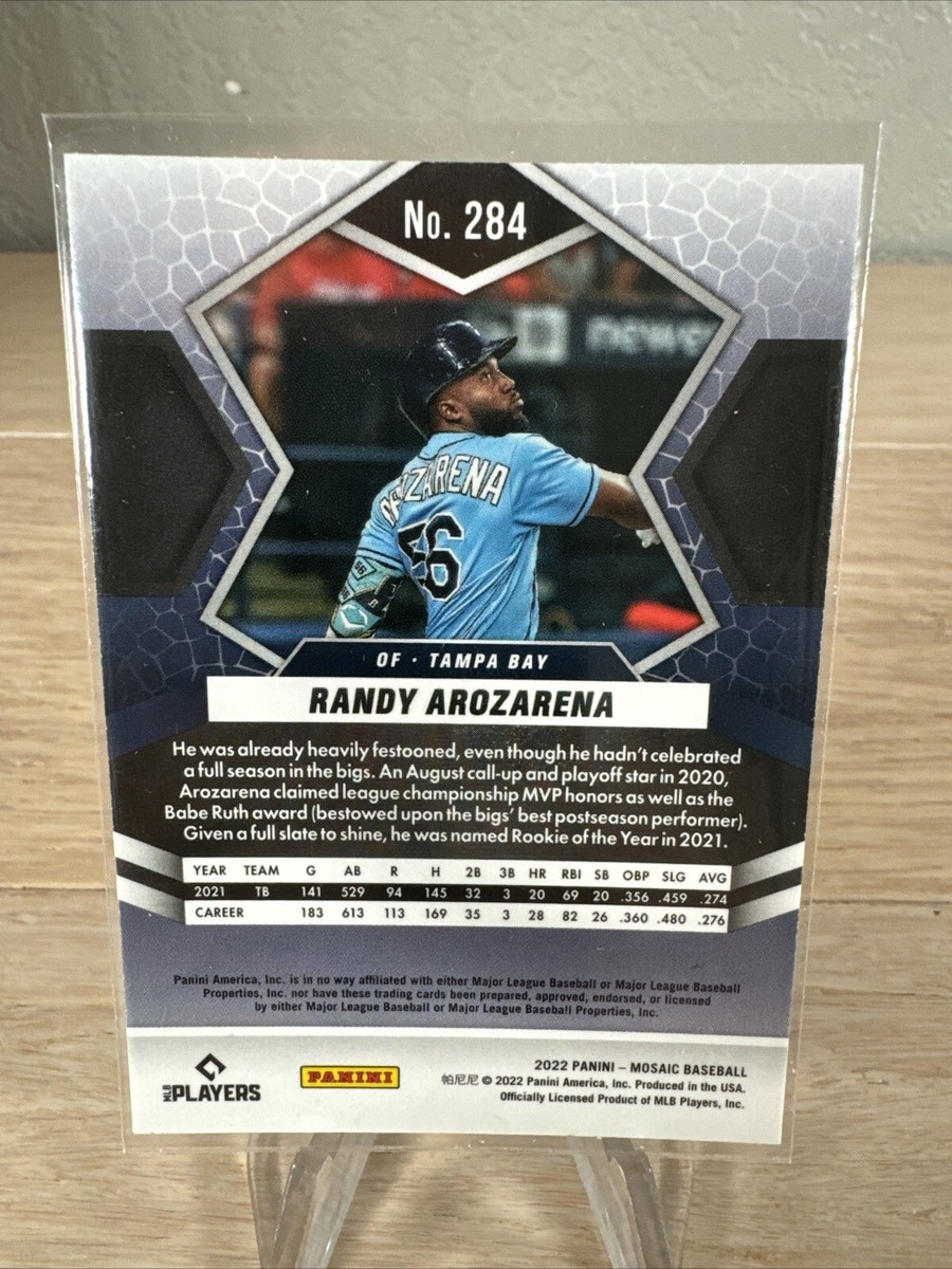 2021 AL新人賞のランディーアロサレーナRC AUです。 2022 Panini Mosaic Randy Arozarena 2021 Rookie of the Year