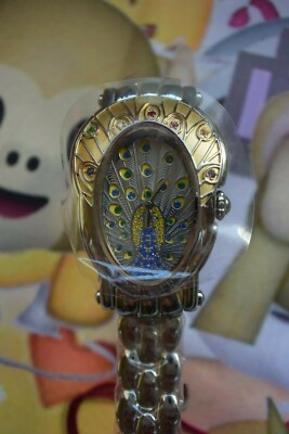*NEW & RARE* Brillier Royal Plume Swiss-Made Precious Gem Stone Peacock Watch