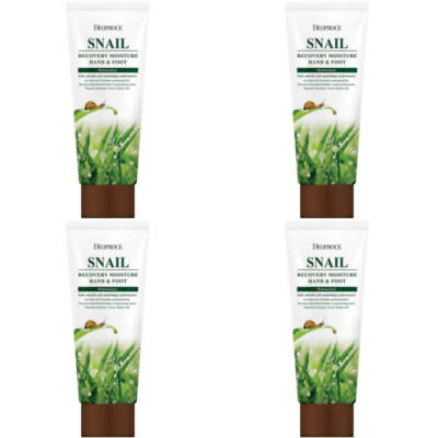 Deoproce Schneckenwiederherstellung Feuchtigkeit Hand und Fuß 100 ml * 4 Stüc...