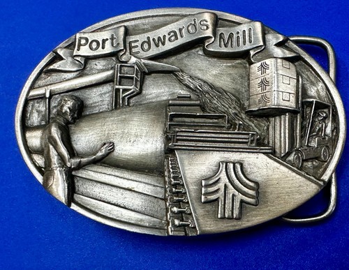 Port Edwards Paper Mill Company Belt Buckle by Bergamot Brass Works