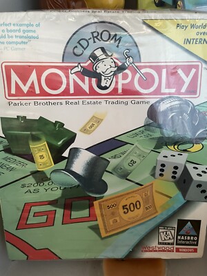 Monopoly CD ROM PC 1996 In Box Vintage Retro Collector Video Game