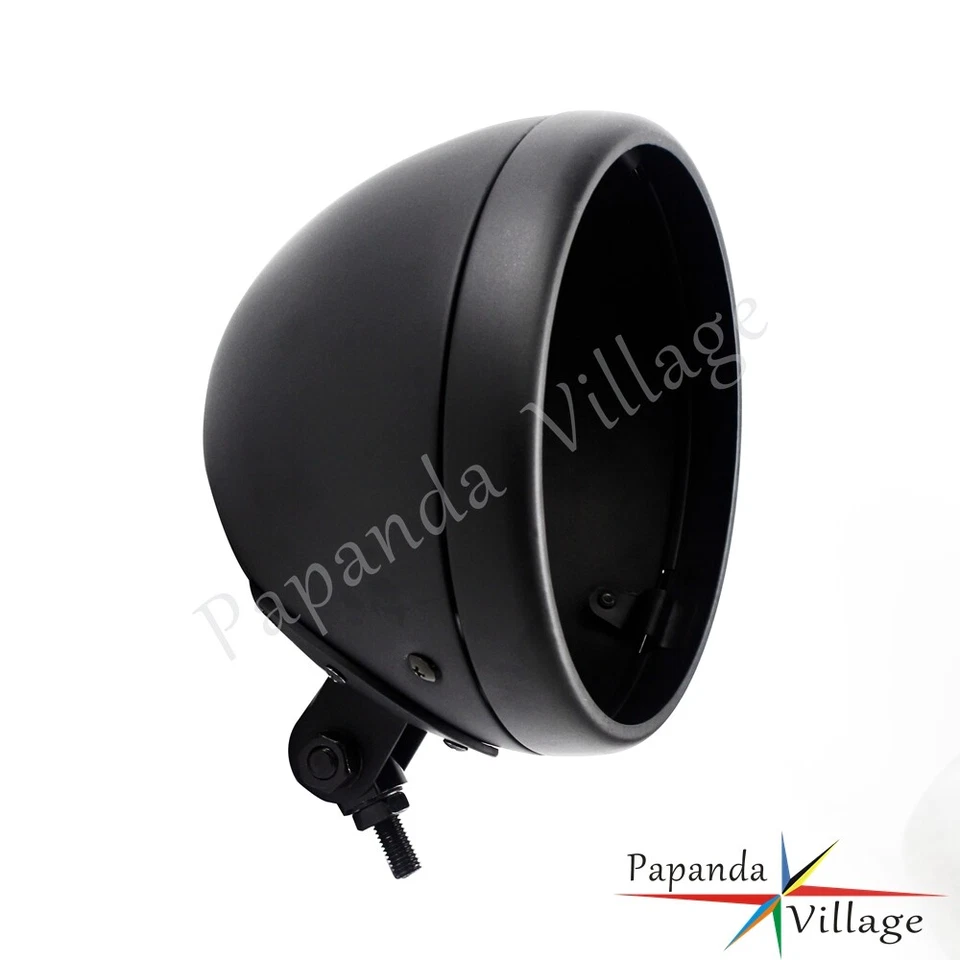 7'' Headlight Housing Shell Bucket For Harley Cafe Racer Chopper Dyna Softail - Image 4 of 4