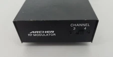 Black Archer RF Modulator 15-1273A Coaxial Cable To RCA Jack Converter Box Video
