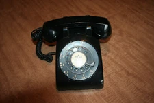 Vintage Black Bell Systems/Western Electric Rotary Desk Phone 500 See Pix!!