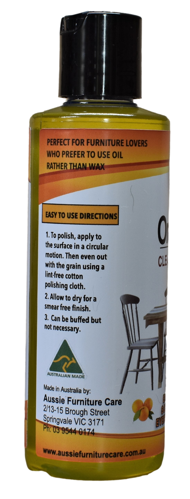 Orange Oil Furniture Polish & Cleaner for Timber & Veneer Furniture 250ml eBay