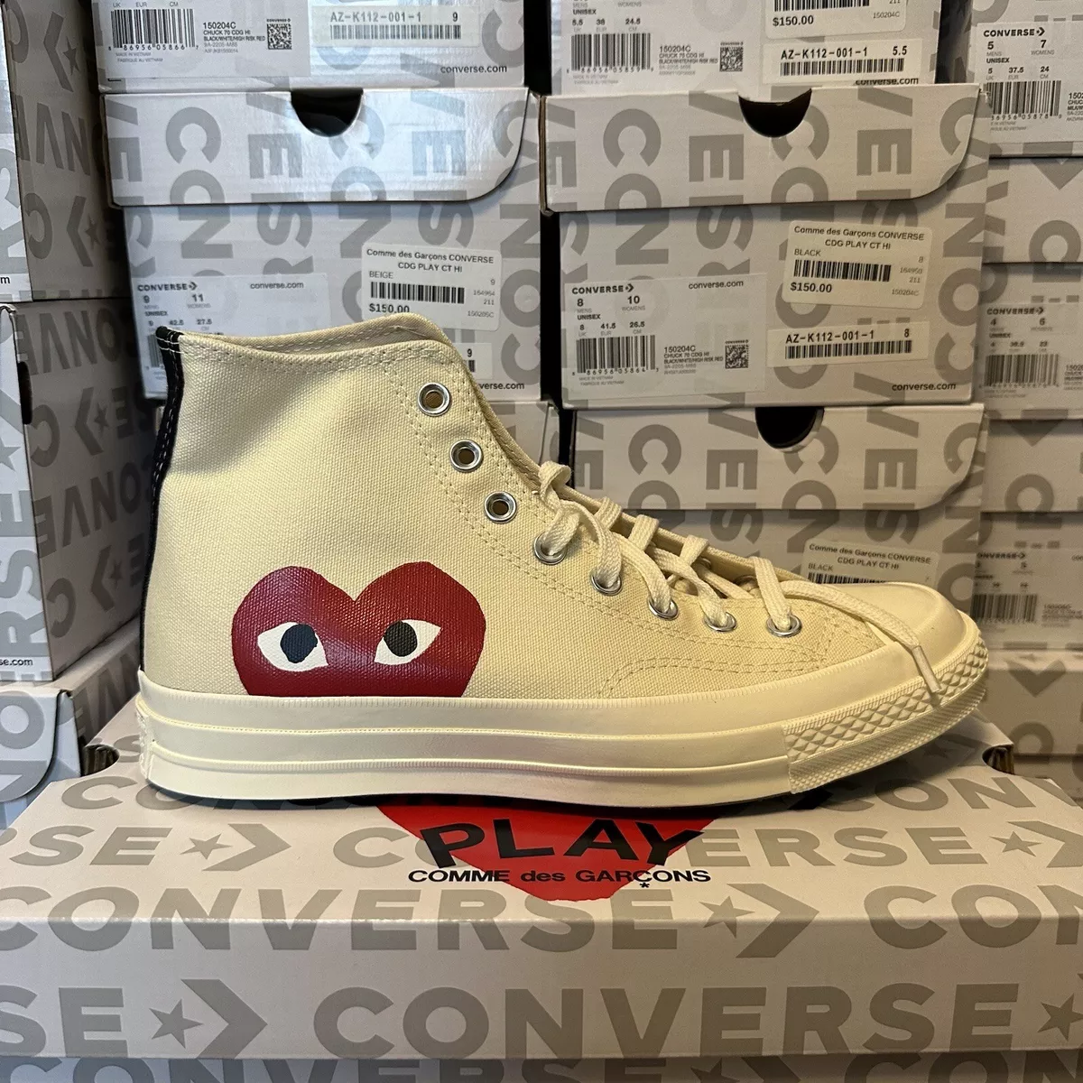 Centímetro tanque ruido MANY SIZES Converse Chuck Taylor High x Comme des Garcons Play CDG Size 4  Men | eBay