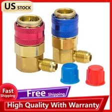 AC Quick Coupler Adapter Manifold Connector High & Low Side 1/4" SAE HVAC NEW