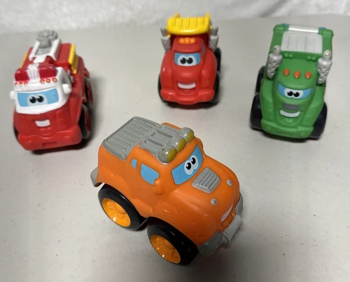 Tonka Small Vehicle Play Set Hard Plastic 4 Inches Fire Truck Dump Truck BN4